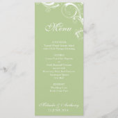 Filigree Swirl Greenery Menu (Voorkant)
