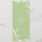 Filigree Swirl Greenery Menu (Achterkant)