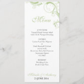 Filigree Swirl Greenery Menu (Voorkant)