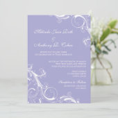 Filigree Swirl Lavender Kaart (Staand voorkant)