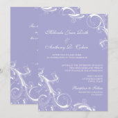 Filigree Swirl Lavender Kaart (Voorkant / Achterkant)