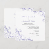 Filigree Swirl Lavender Kaart (Voorkant / Achterkant)