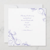 Filigree Swirl Lavender Kaart (Achterkant)