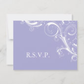 Filigree Swirl Lavender RSVP (Voorkant)