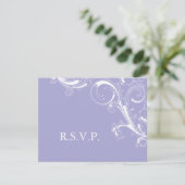 Filigree Swirl Lavender RSVP (Staand voorkant)