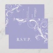 Filigree Swirl Lavender RSVP (Voorkant / Achterkant)