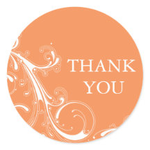Filigree Swirl Oranje Bedankt