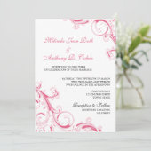 Filigree Swirl Pink Kaart (Staand voorkant)