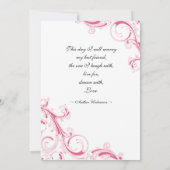 Filigree Swirl Pink Kaart (Achterkant)