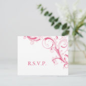 Filigree Swirl Pink RSVP (Staand voorkant)