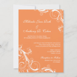 Filigree Swirl Sinaasappel Kaart