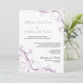 Filigree Swirl Violet Kaart (Staand voorkant)