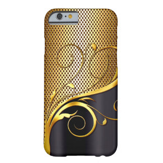 Filigree Vines geperforeerd metaal | Goud zwart Barely There iPhone 6 Hoesje