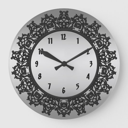 Filigree Wall Clock Grote Klok (Voorkant)
