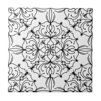 Filigree Wreath Ceramic Tile - Kies uw kleur Tegeltje