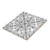 Filigree Wreath Ceramic Tile - Kies uw kleur Tegeltje (Zijkant)