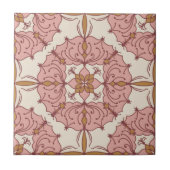 Filigree Wreath Ceramic Tile - Roze Tegeltje (Voorkant)