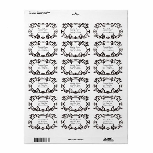  filigreengrens etiket (Full Sheet)