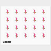 Filing Highland Dancer Ronde Sticker (Vel)