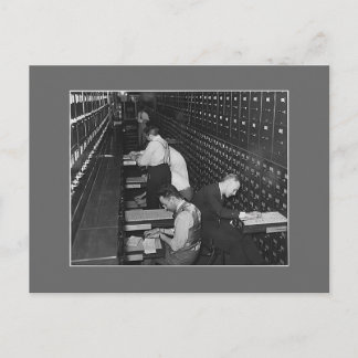 Filing mannen, jaren '30 briefkaart