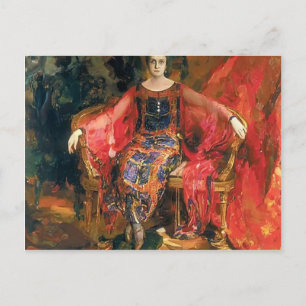 Filip Malyavin-Portrait van Alexandra Balashova Briefkaart