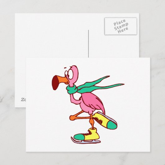 Filipe Flamingo Briefkaart (Voorkant / Achterkant)
