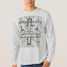 Filipenzen 4:13 Bijbelvers Heren T-shirt met lange