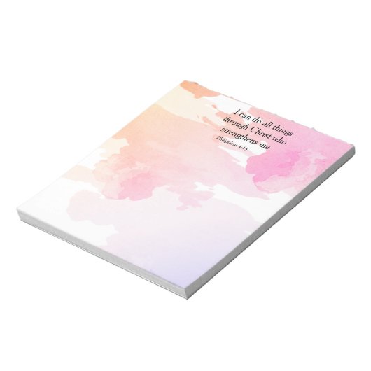 Filipenzen 4:13, bijbelvers notitieblok (Linkerzijde)