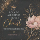 Filipenzen 4:13 Bloemendecor Christelijk Sticker (Voorkant)