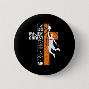 Filipenzen 4_13 Christelijk Basketbal Religieus Bi Ronde Button 5,7 Cm