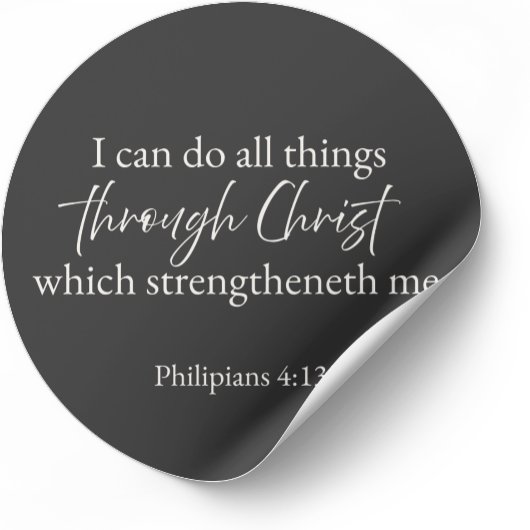 Filipenzen 4:13 Christelijke Sticker
