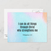 Filipenzen 4:13, Ik kan alles... Briefkaart (Voorkant / Achterkant)