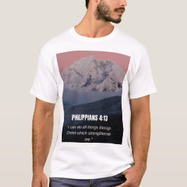 Filipenzen 4:13 KJV Bijbelvers Berg & Bos T-shirt