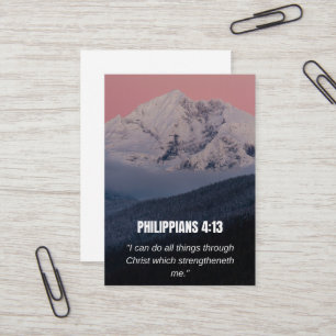 Filipenzen 4:13 KJV Bijbelvers Berg & Bos Visitekaartje