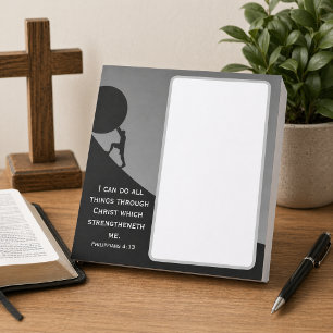 Filipenzen 4:13 KJV Bijbelvers Reusachtige Steen  Notitieblok
