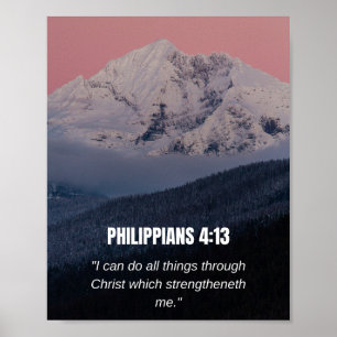 Filipenzen 4:13 Statenvertaling Bijbelvers Berg & Poster