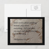 Filipenzen 4:6 schriftuur ansichtkaart briefkaart (Voorkant / Achterkant)