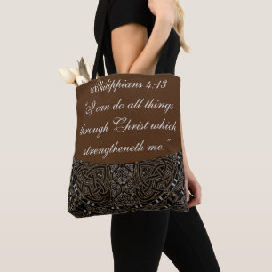 FILIPIJNEN 4:13 MEEST POPULAIRE ACHTERGRONDEN TOTE BAG