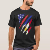 Filipijnen - Amerikaanse vlag Patriot Herita T-shirt (Voorkant)