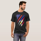 Filipijnen - Amerikaanse vlag Patriot Herita T-shirt (Voorkant volledig)