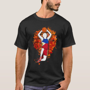Filipijnen Basketbal Filipijnse nationale vlag SL T-shirt
