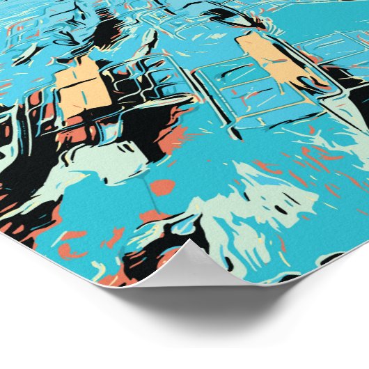 Filipijnen, boten in de prachtige El Nido, Palawan Poster (Hoek)