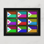 Filipijnen Briefkaart multihue Flags (Voorkant)