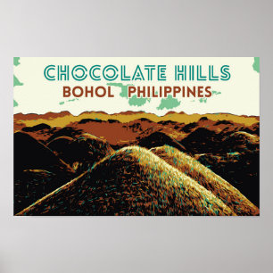 Filipijnen, Chocoladeheuvels op het eiland Bohol Poster