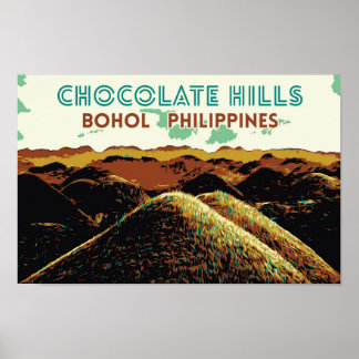 Filipijnen, Chocoladeheuvels op het eiland Bohol Poster