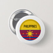 Filipijnen: Cute Design Ideeën Pattern Sunset Ronde Button 5,7 Cm (Voorkant /achterkant)