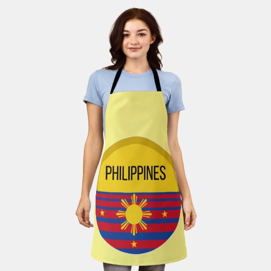 Filipijnen: Cute Design Ideeën Pattern Sunset Schort (Gedragen)