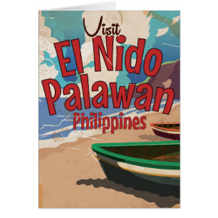 Filipijnen, El Nido, Palawan Travel poster.