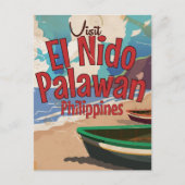 Filipijnen, El Nido, Palawan Travel poster. Briefkaart (Voorkant)