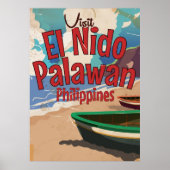Filipijnen, El Nido, Palawan Travel poster. Poster (Voorkant)